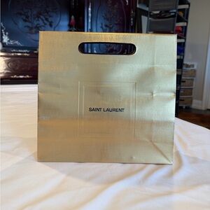 Saint Laurent Gold Shopping Bag